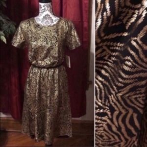 LuLaRoe - NWT S Elegant Carly Dress - Black/Gold